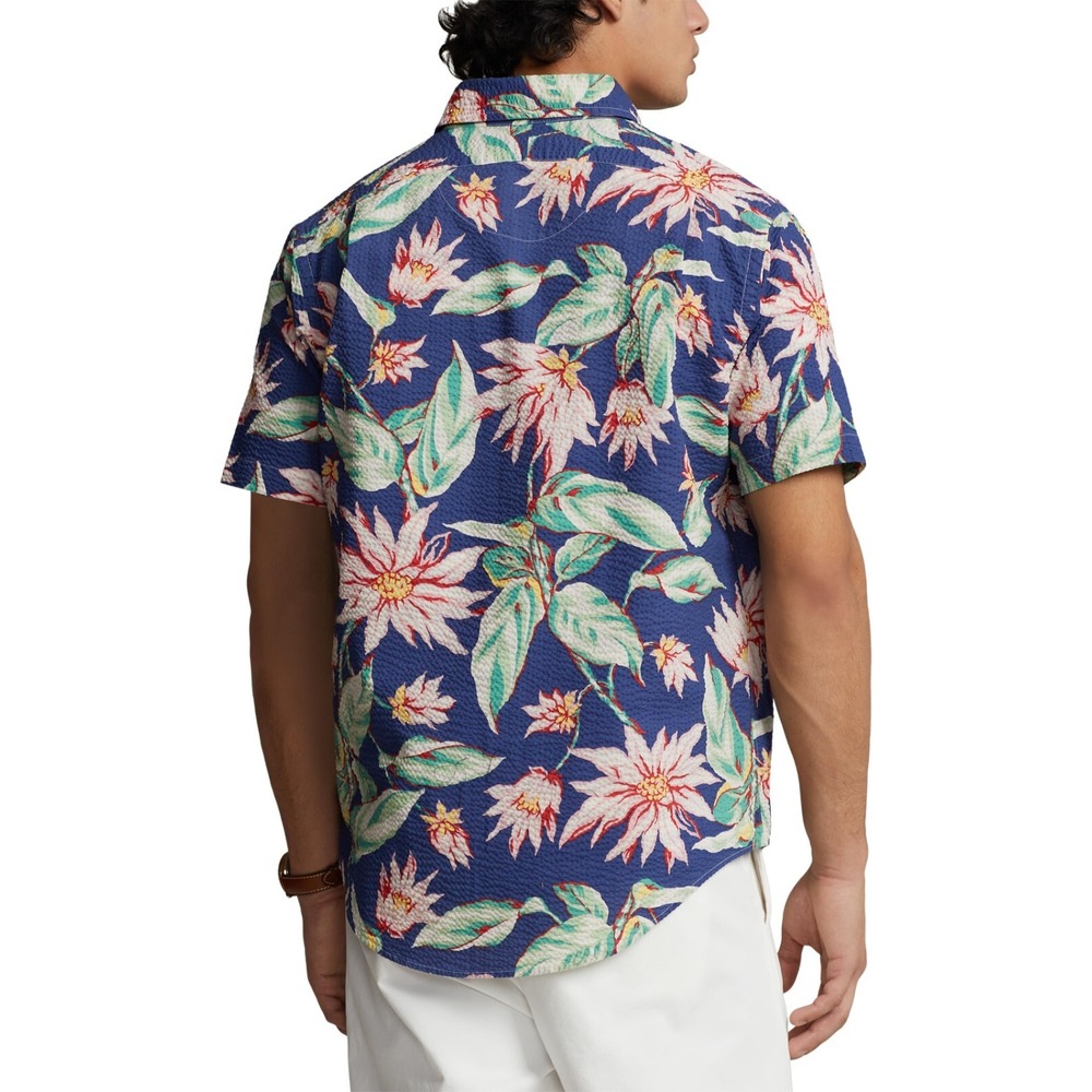 Polo Ralph Lauren Men's Shirt Sz 2XL Classic Fit FLoral Seersucker Shirt Multi - Picture 8 of 12